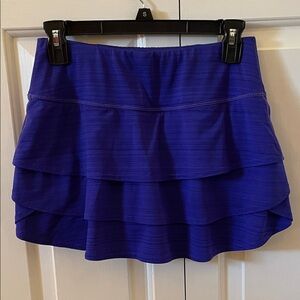 Athleta Blue/Purple Tiered Ruffle Skort